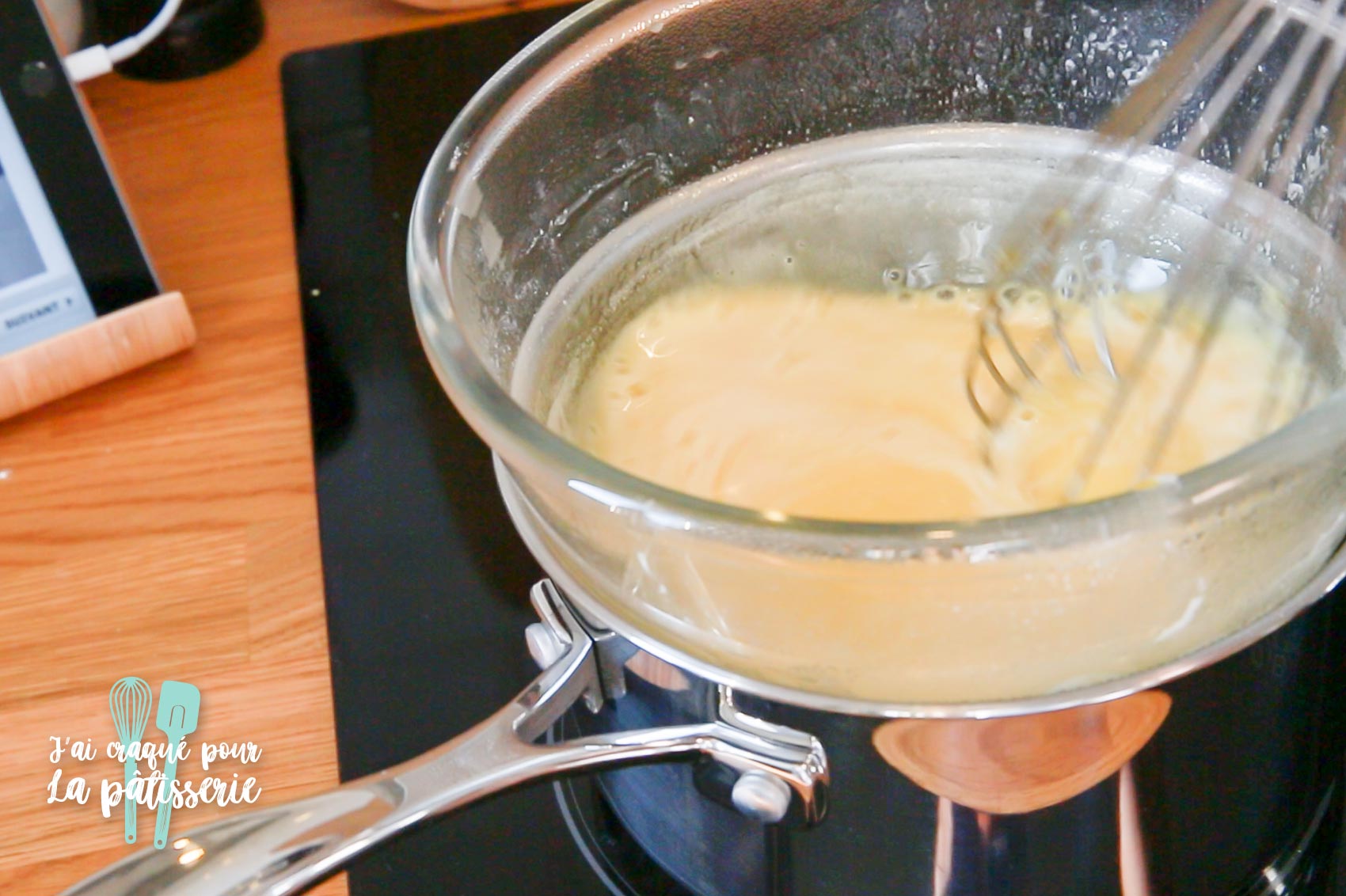 Cuisson de l'appareil au bain-marie