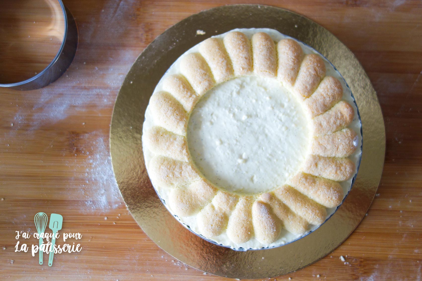 Montage de l'entremets vanille/poire